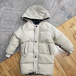 Kids winter jacket 6/7years cream
